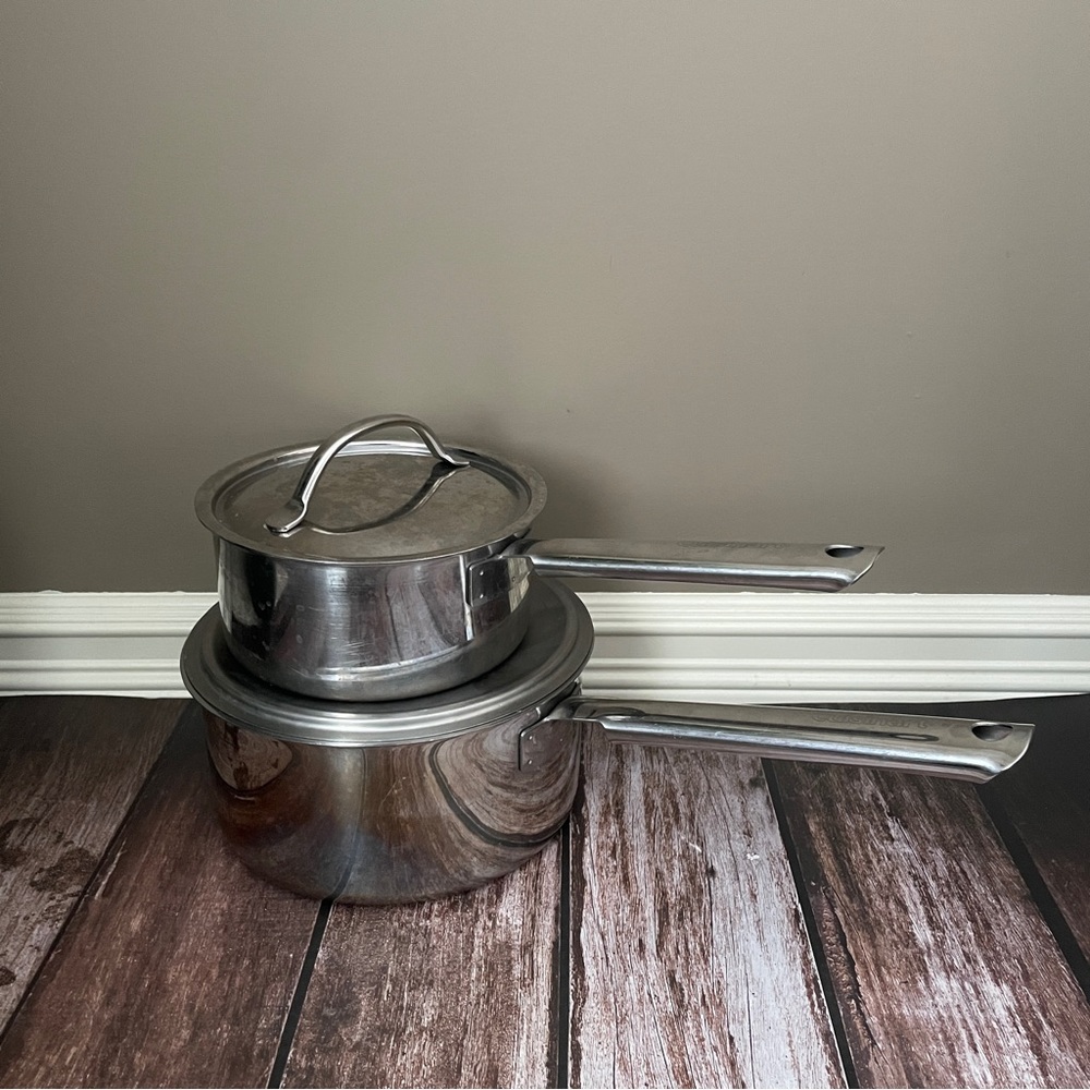 Set of 2 Cuisinart Stainless Steel Saucepan